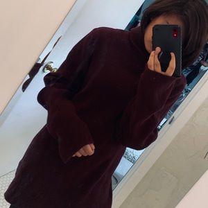 calvin klein adorable oversized red turtleneck